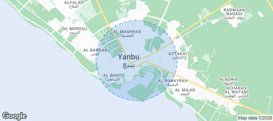 Yanbu Airbnb map